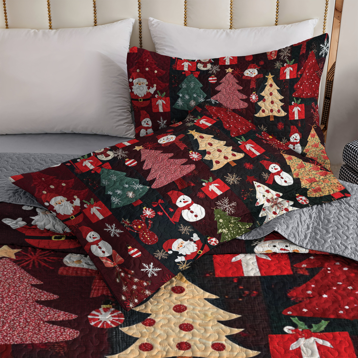 Shineful All Season Quilt 3-Piece Set - Cute Aesthetic Christmas