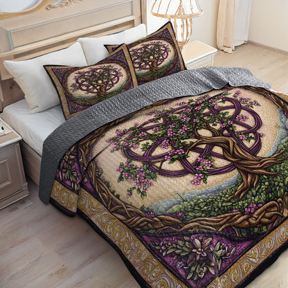 Shineful All Season Quilt 3-Piece Set Vitality Blossom