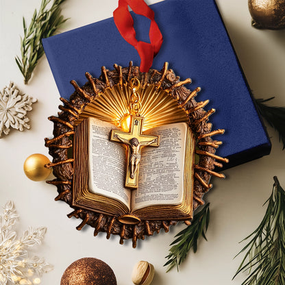 Shineful 2D Acrylic Ornament Holy Word and Cross Radiance