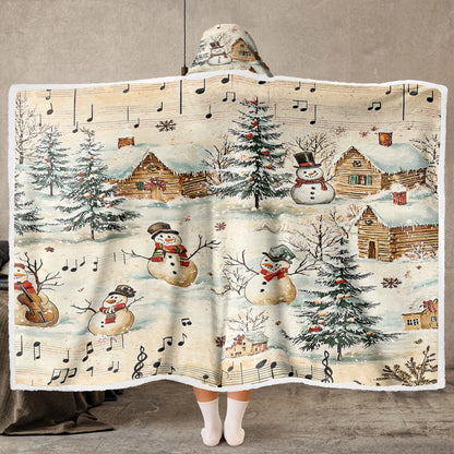 Shineful Wearable Hooded Blanket - Snow Melody