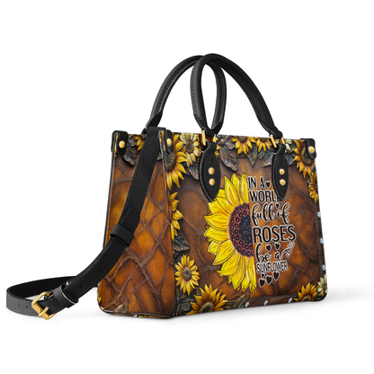 Shineful Leather Bag Sunflower Elegance