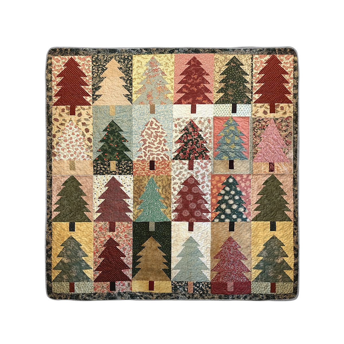 Shineful All Season Quilt 3-Piece Set Festive Christmas Pine