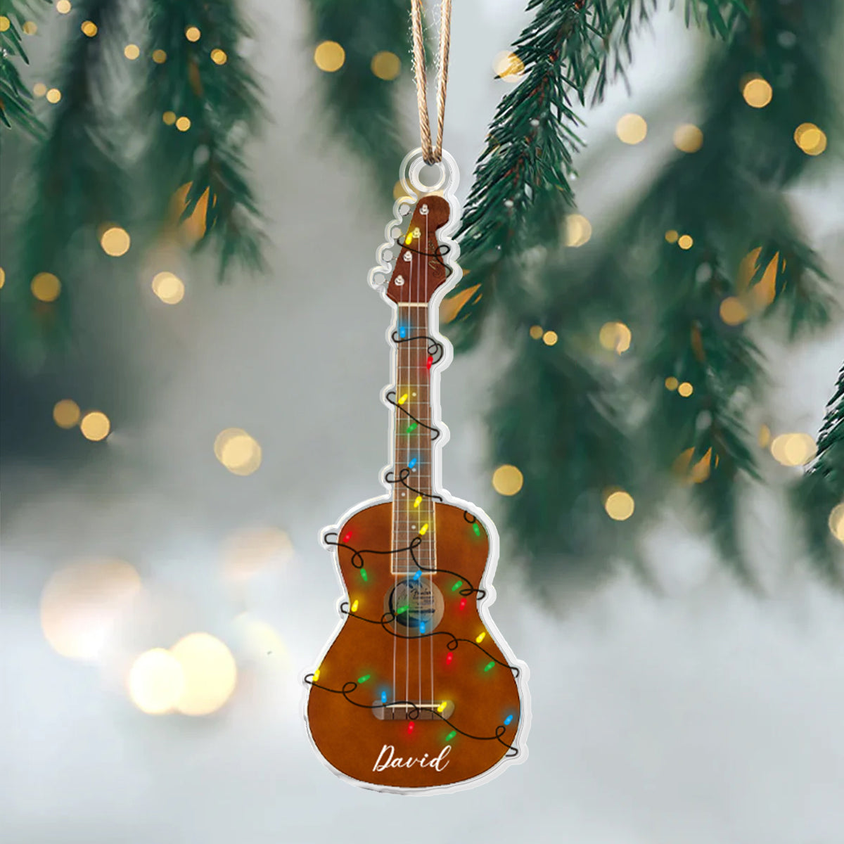 Shineful 2D Acrylic Ornament - Festive Ukulele Collection