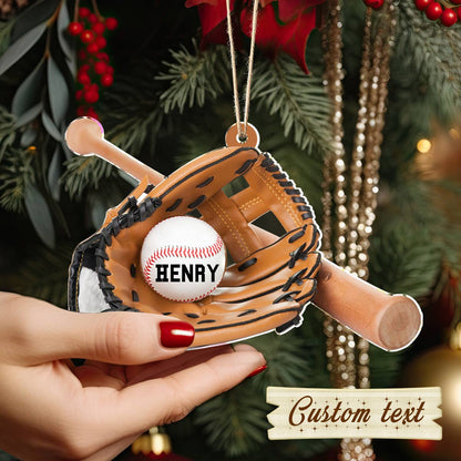 Shineful 2D Acrylic Ornament Home Run Baseball Christmas