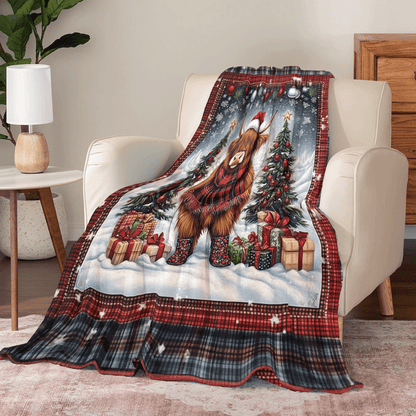 Shineful Fleece Blanket Mooey Christmas