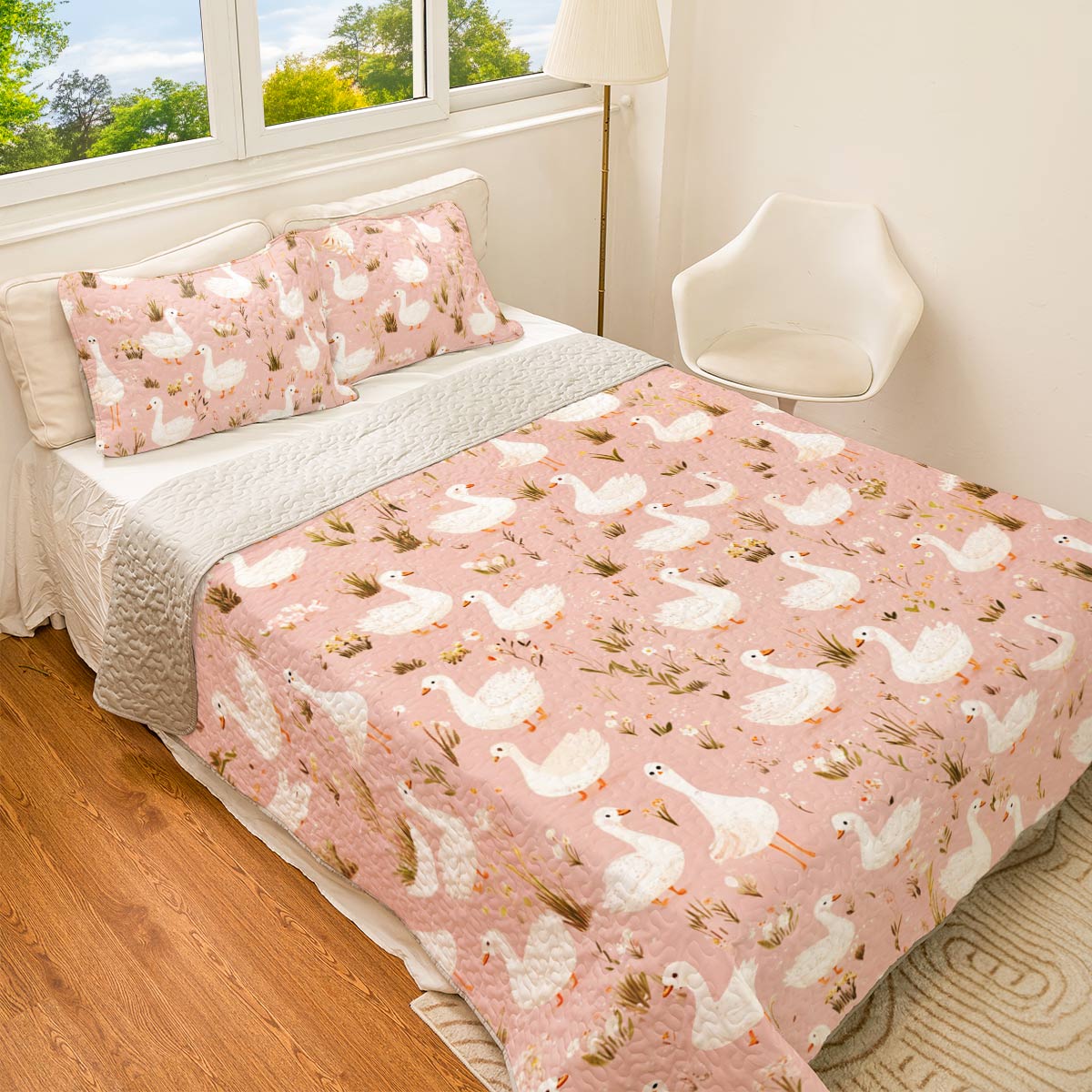 Shineful All Season Quilt 3-Piece Set Goosey Dreams