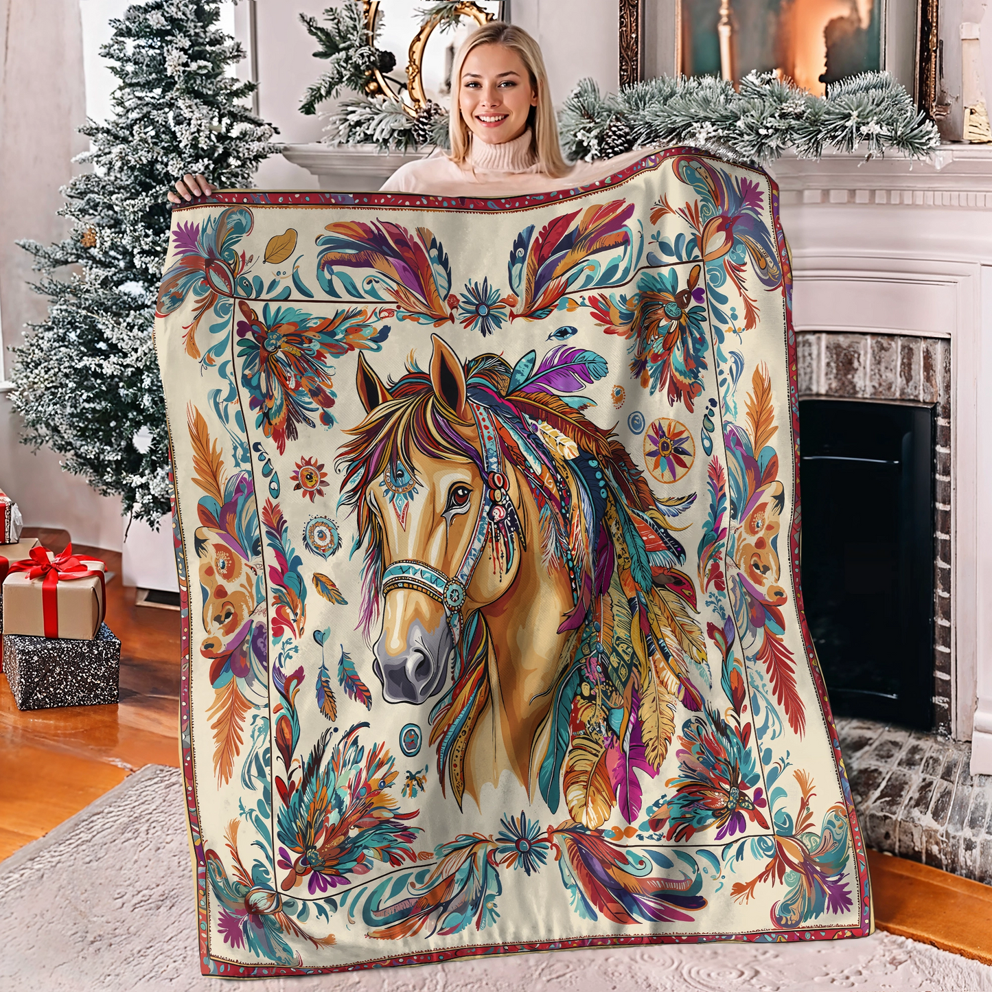 Shineful Fleece Blanket Native Heritage