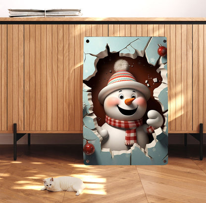 Shineful 2D Metal Sign Cute Snowman