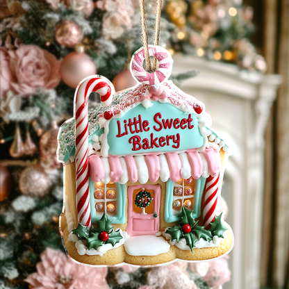 Glänzendes personalisiertes 2D-Acryl-Ornament Little Sweet Bakery