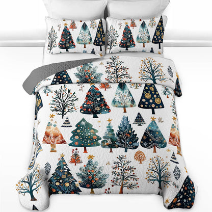 Shineful All Season Quilt 3-teiliges Set Atemberaubender Weihnachtsbaum