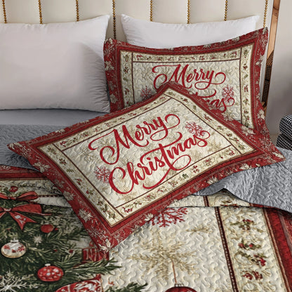 Shineful All Season Quilt 3-Piece Set Christmas Joy Comforter