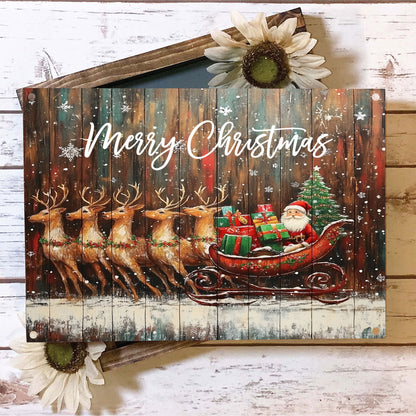 Shineful 2D Flat Print Metal Sign Old Remember Merry Christmas