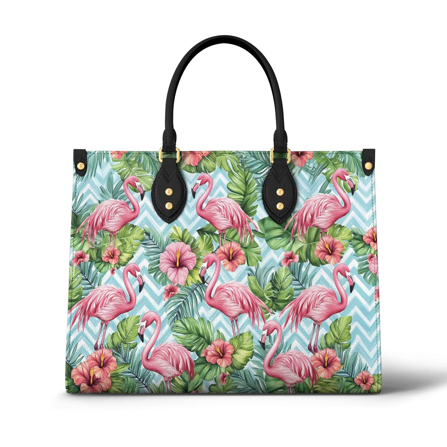 Shineful Leather Bag Tropical Flamingo Bliss