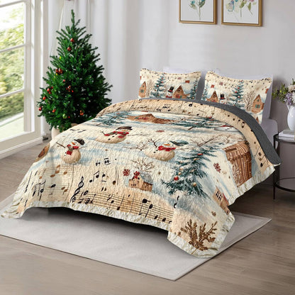 Shineful All Season Quilt 3-Piece Set Snow Melody