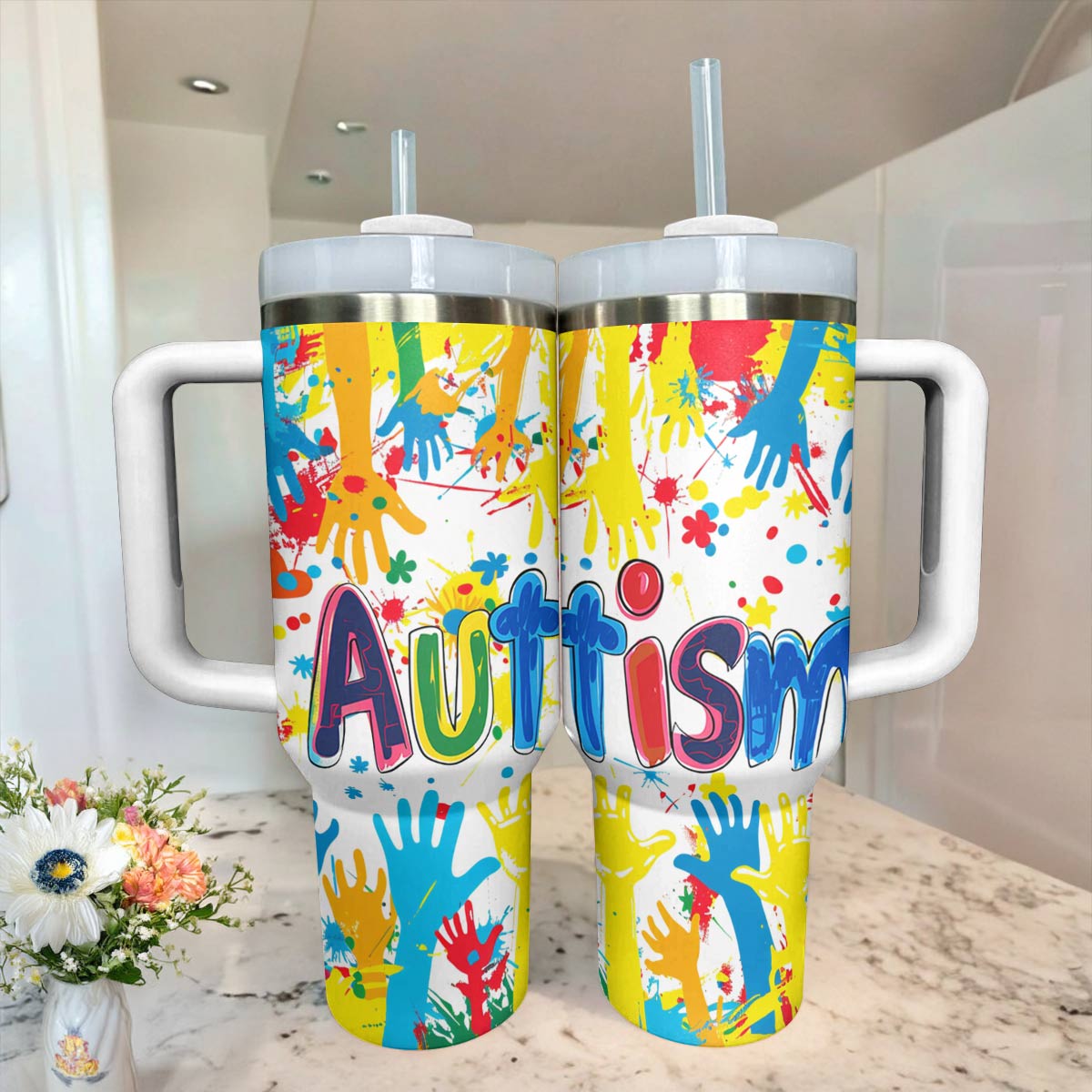 Shineful Tumbler Be Happy Autism