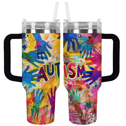 Shineful Tumbler Color Burst Autism