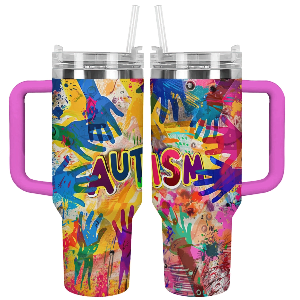 Shineful Tumbler Color Burst Autism