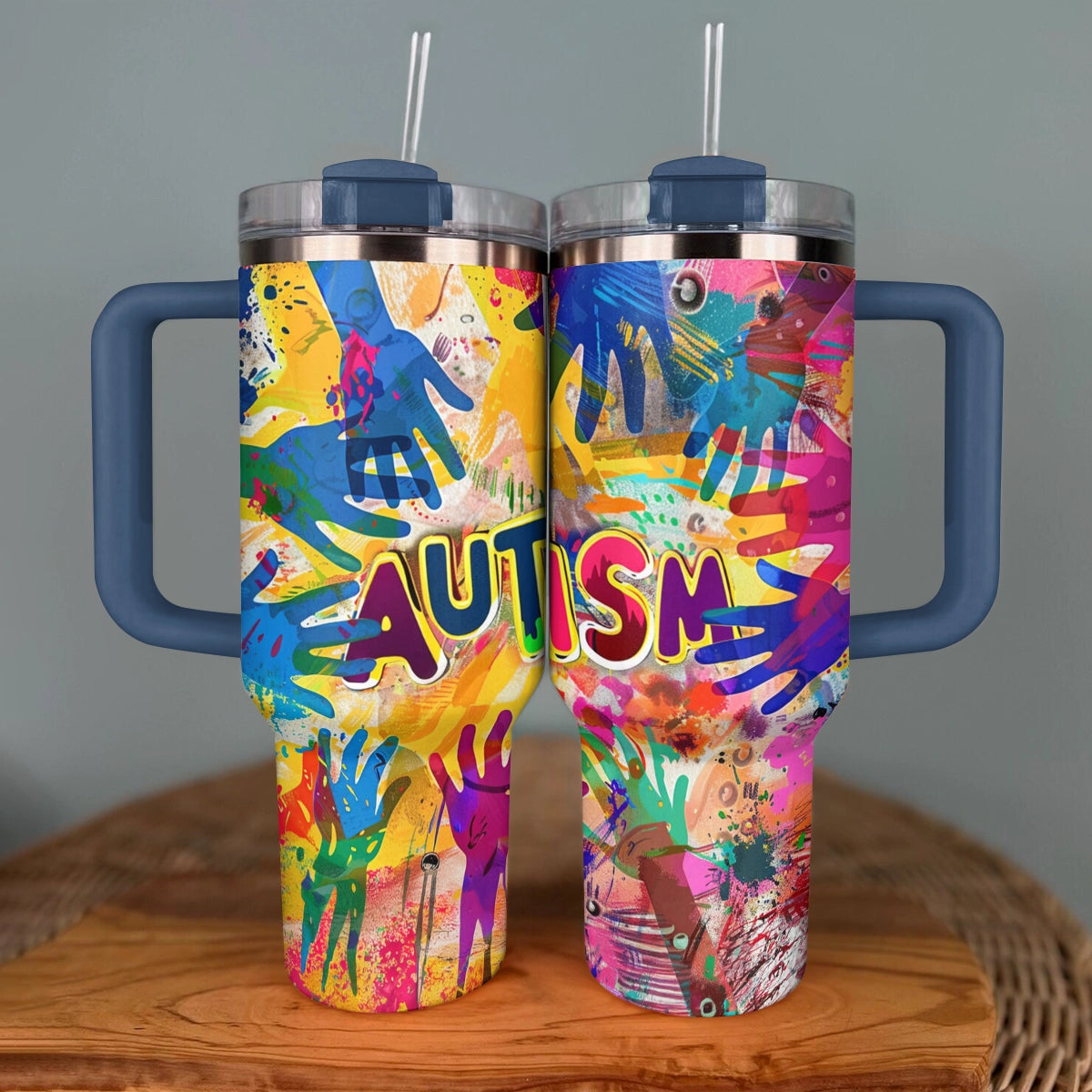 Shineful Tumbler Color Burst Autism