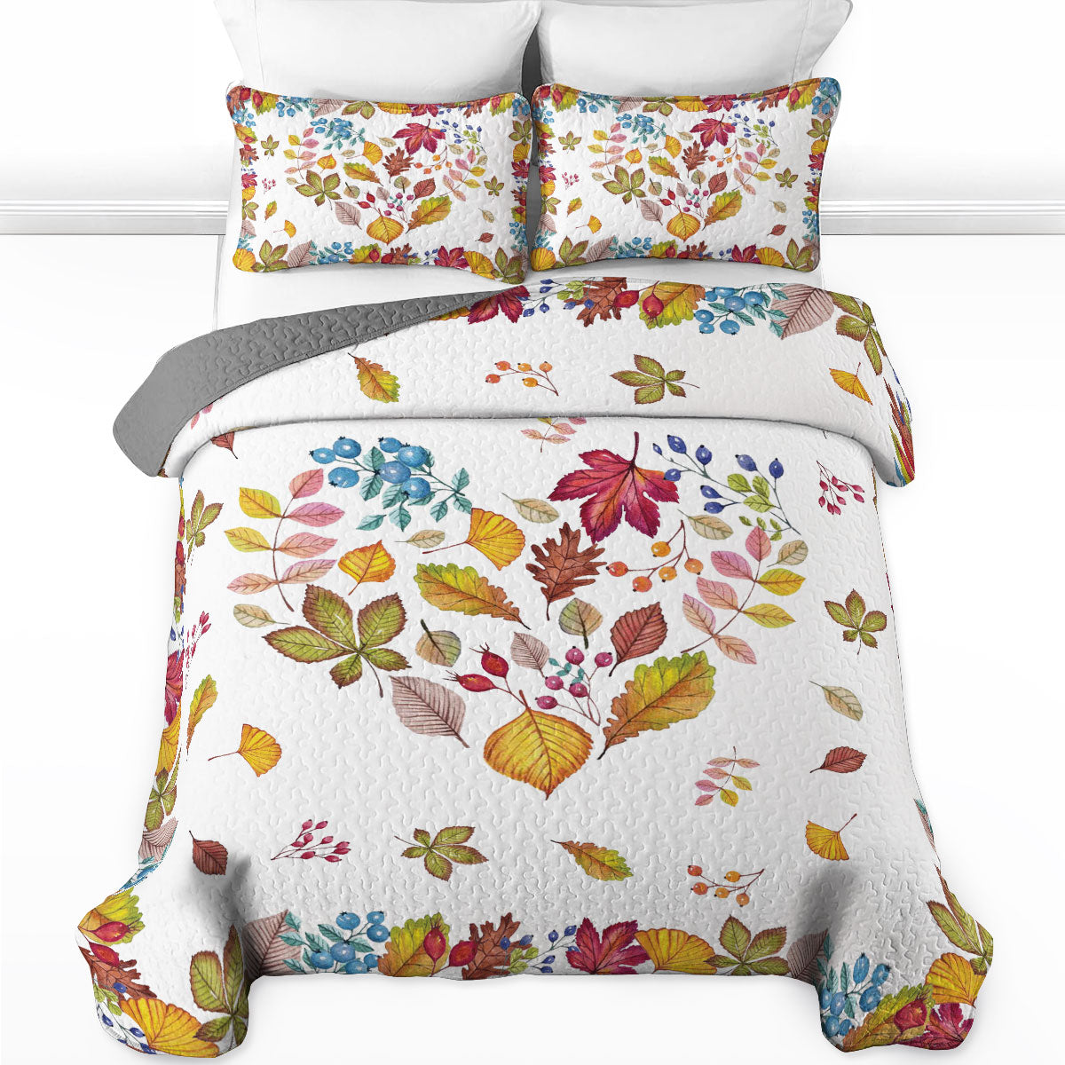 Shineful All Season Quilt 3-Piece Set Autumn Leaves