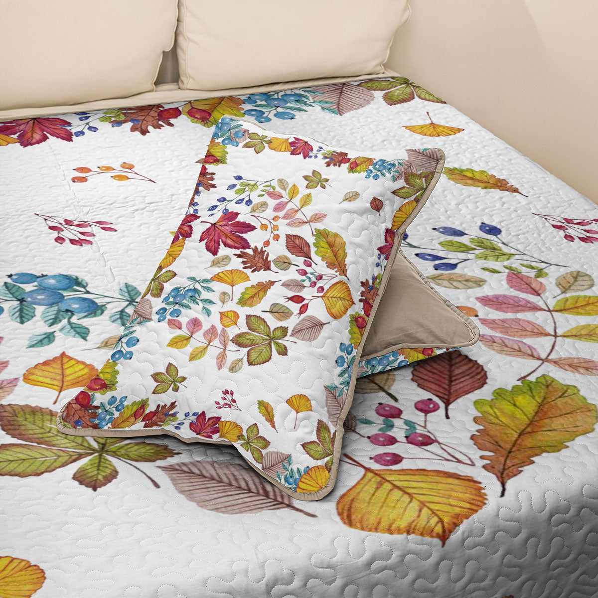 Shineful All Season Quilt 3-Piece Set Autumn Leaves