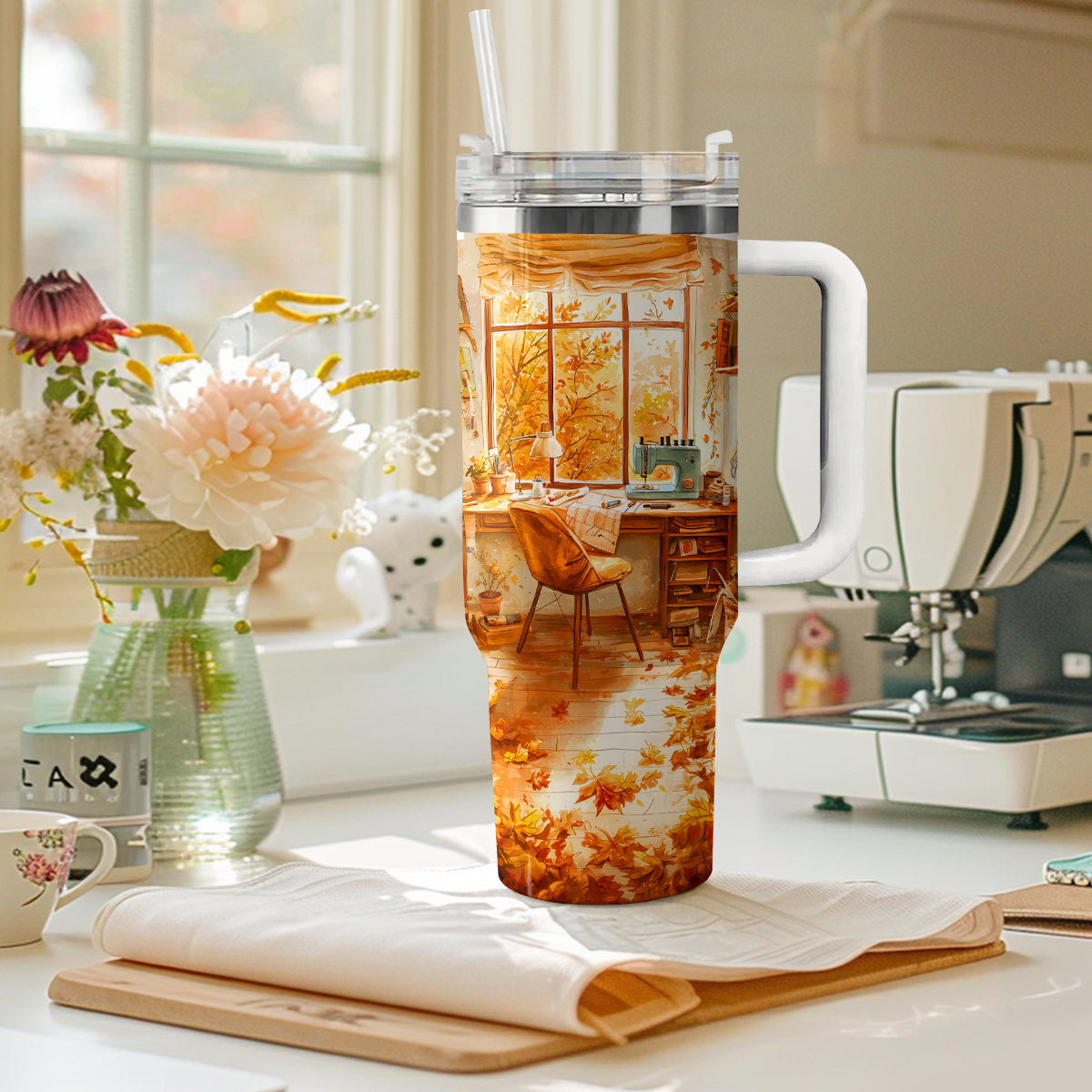 Shineful Tumbler Autumn Sewing Room