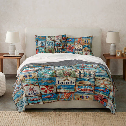 Shineful All Season Quilt 3-Piece Set New Start Beach