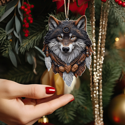 Shineful 2D Acrylic Ornament - Spirit of the Native Wolf