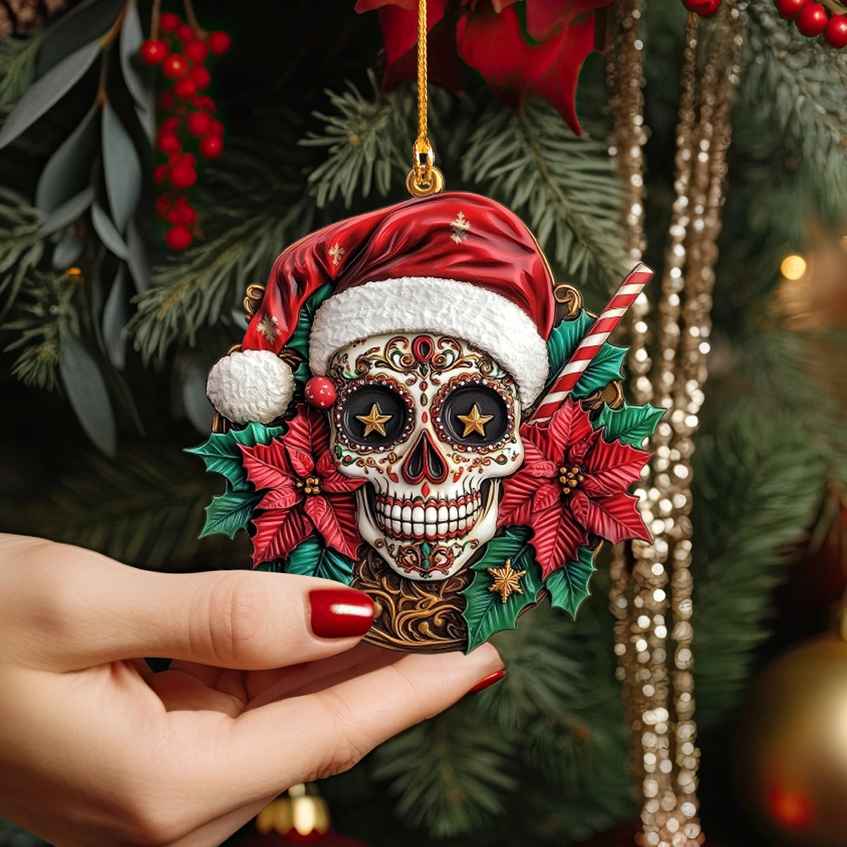 Shineful Acrylic Ornament Festive Sugar Skull Delight