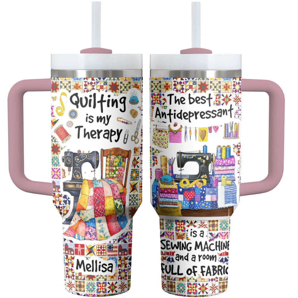 Sewing Shineful Tumbler Personalized The Best Therapy