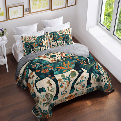 Shineful All Season Quilt 3-Piece Set Equine Elegance