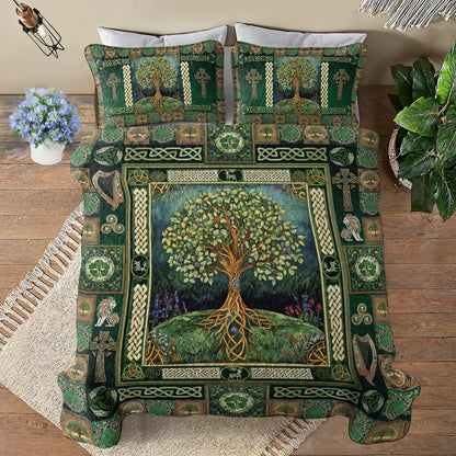 Shineful All Season Quilt 3-Piece Set Celtic Serenity: Tree of Life