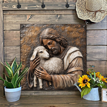 Shineful 2D Metal Sign Shepherd's Embrace