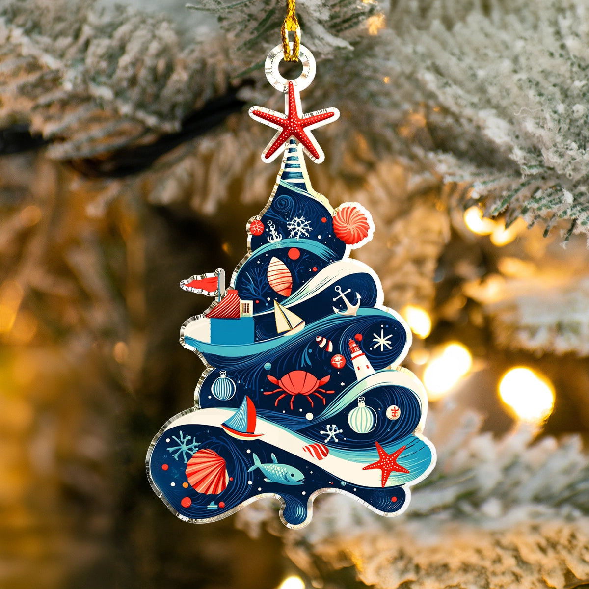 Shineful Acrylic Ornament Nauti-Tree Christmas