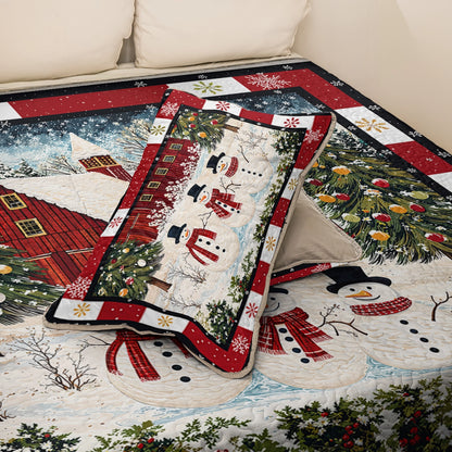 Shineful All Season Quilt 3-Piece Set Country Christmas Charm