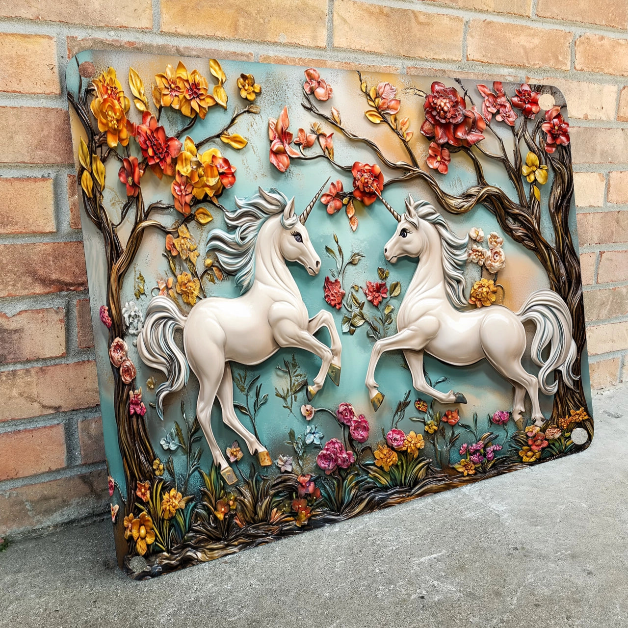 Shineful 2D Metal Sign Magical Unicorn Dance