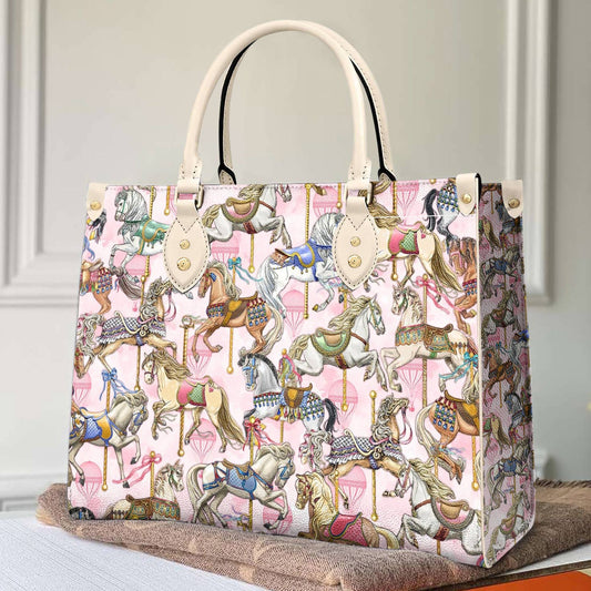 Sac en cuir brillant Carousel Elegance