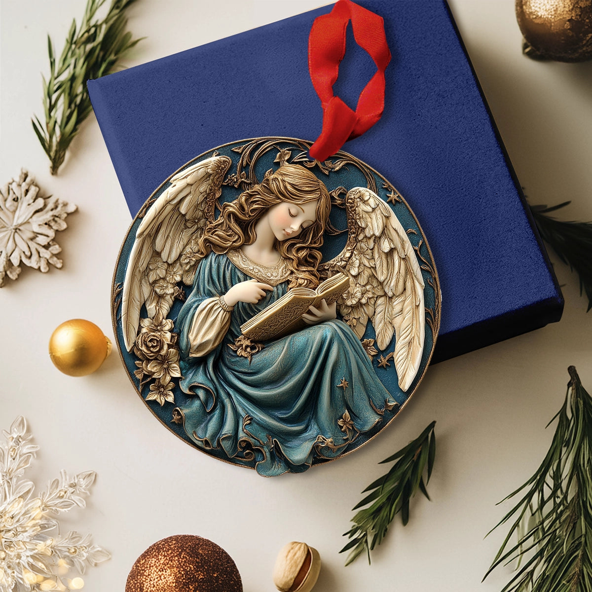 Shineful 2D Acrylic Ornament Angel's Serenity Christmas