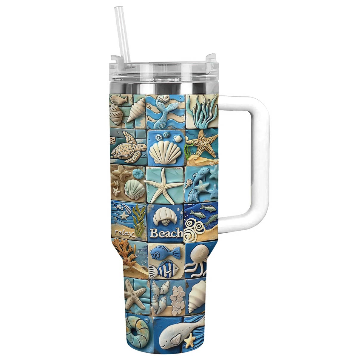 Shineful Tumbler Happy Beach Life