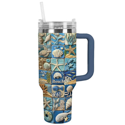 Shineful Tumbler Happy Beach Life