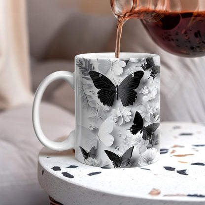 Shineful Ceramic Mug Whispering Butterfly Petals