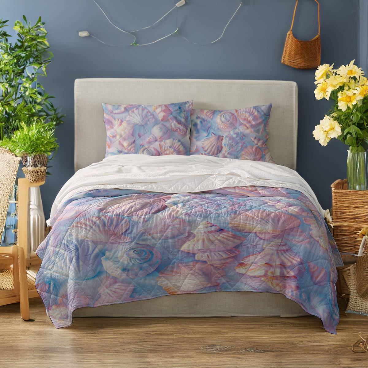 Shineful All Season Quilt 3-Piece Set - Gorerous Seashell