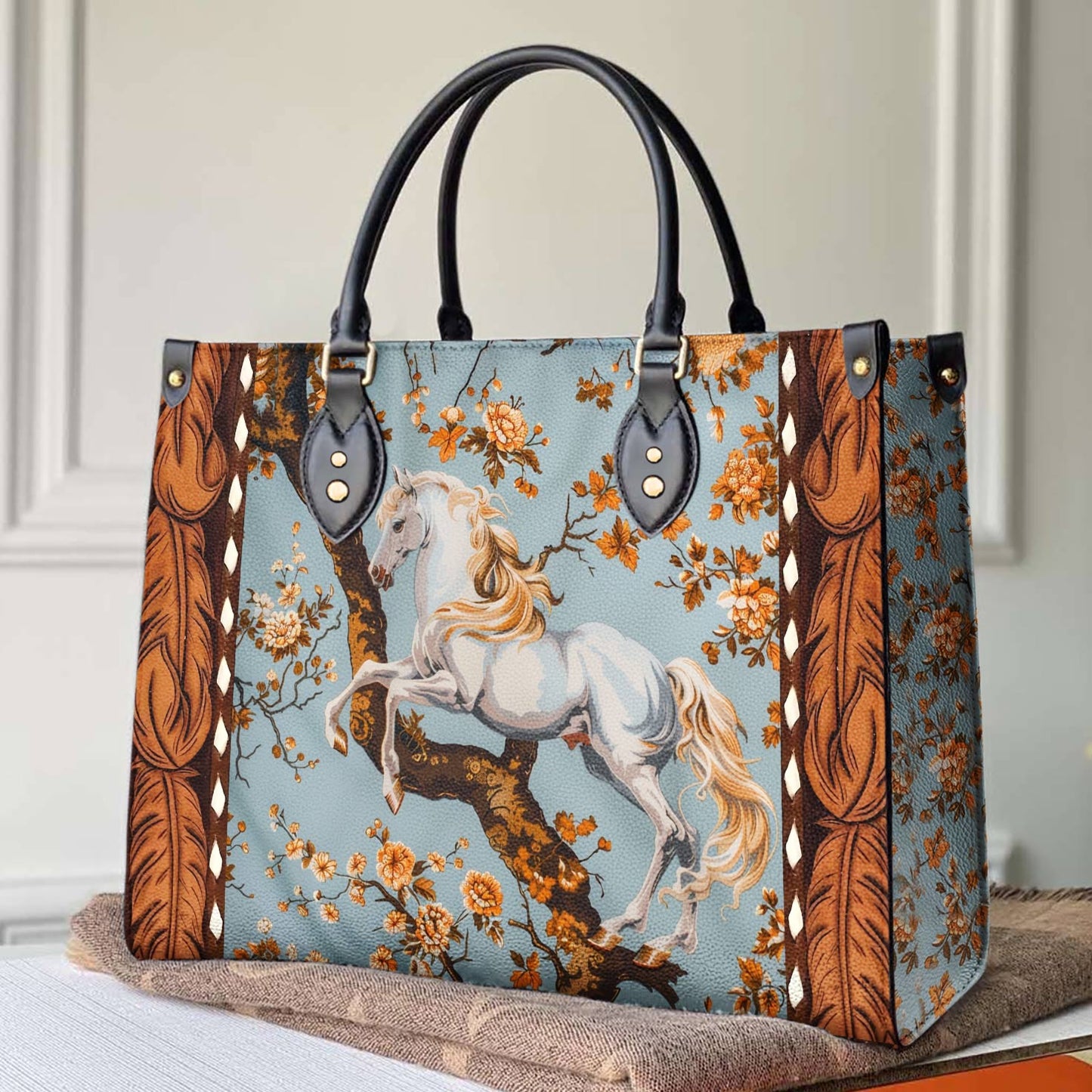 Shineful Leather Bag Equestrian Blossom