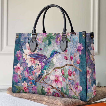 Shineful Leather Bag Blossom Hummingbird