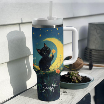 Shineful Tumbler Personalized Moonbeam Meow