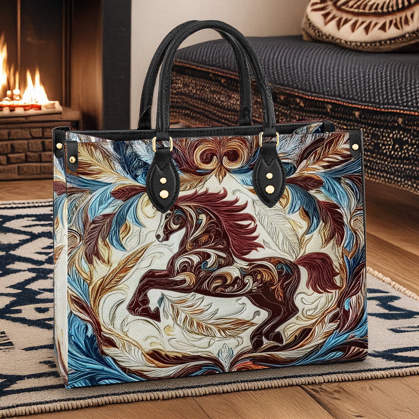 Sac en cuir brillant Native Horse Spirit