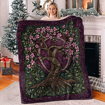 Shineful Fleece Blanket Blossoming Harmony