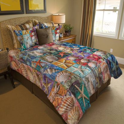 Shineful All Season Quilt 3-Piece Set Beachlife