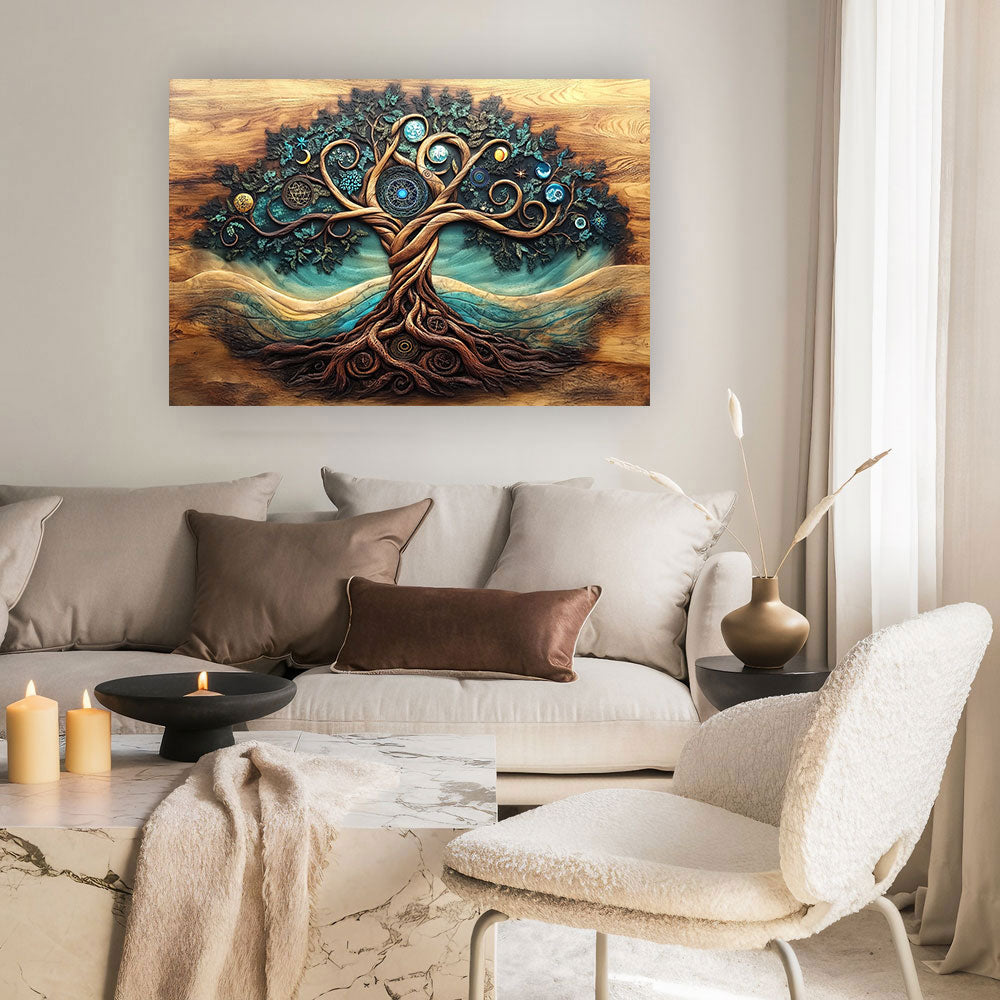 Shineful 2D Metal Sign Tree of Life - Celestial Harmony