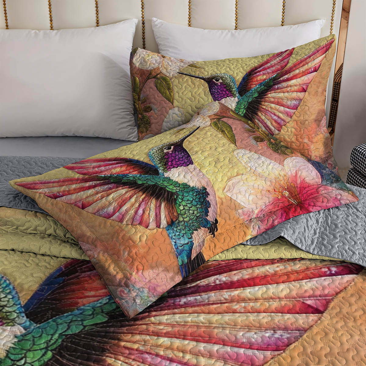 Shineful All Season Quilt 3-Piece Set - Hummingbirds