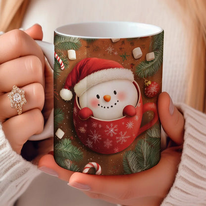 Shineful Ceramic Mug Joyful Christmas Snowman